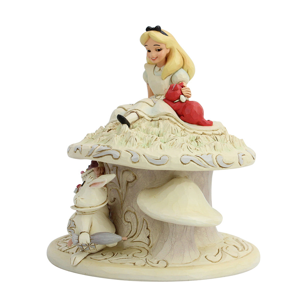 Jim Shore Disney Traditions - Alice in Wonderland - Whimsy & Wonder White Woodland