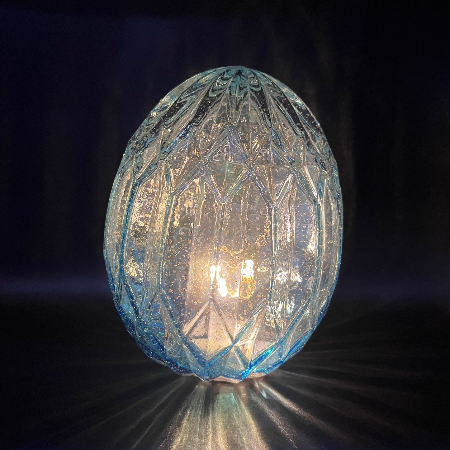 Glass Lamp - Light Blue