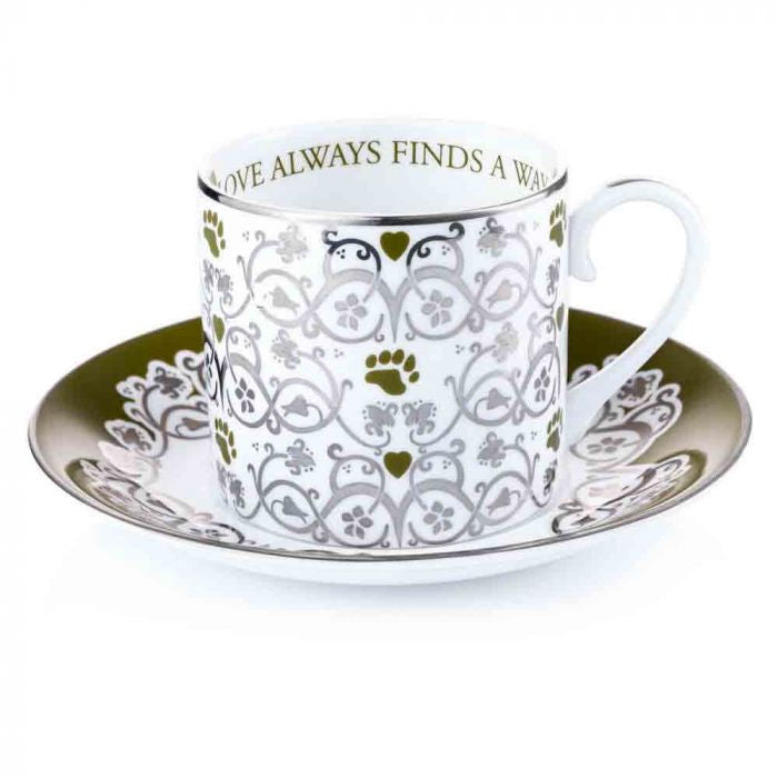 Charlie Bear - Cup and Saucer - Love