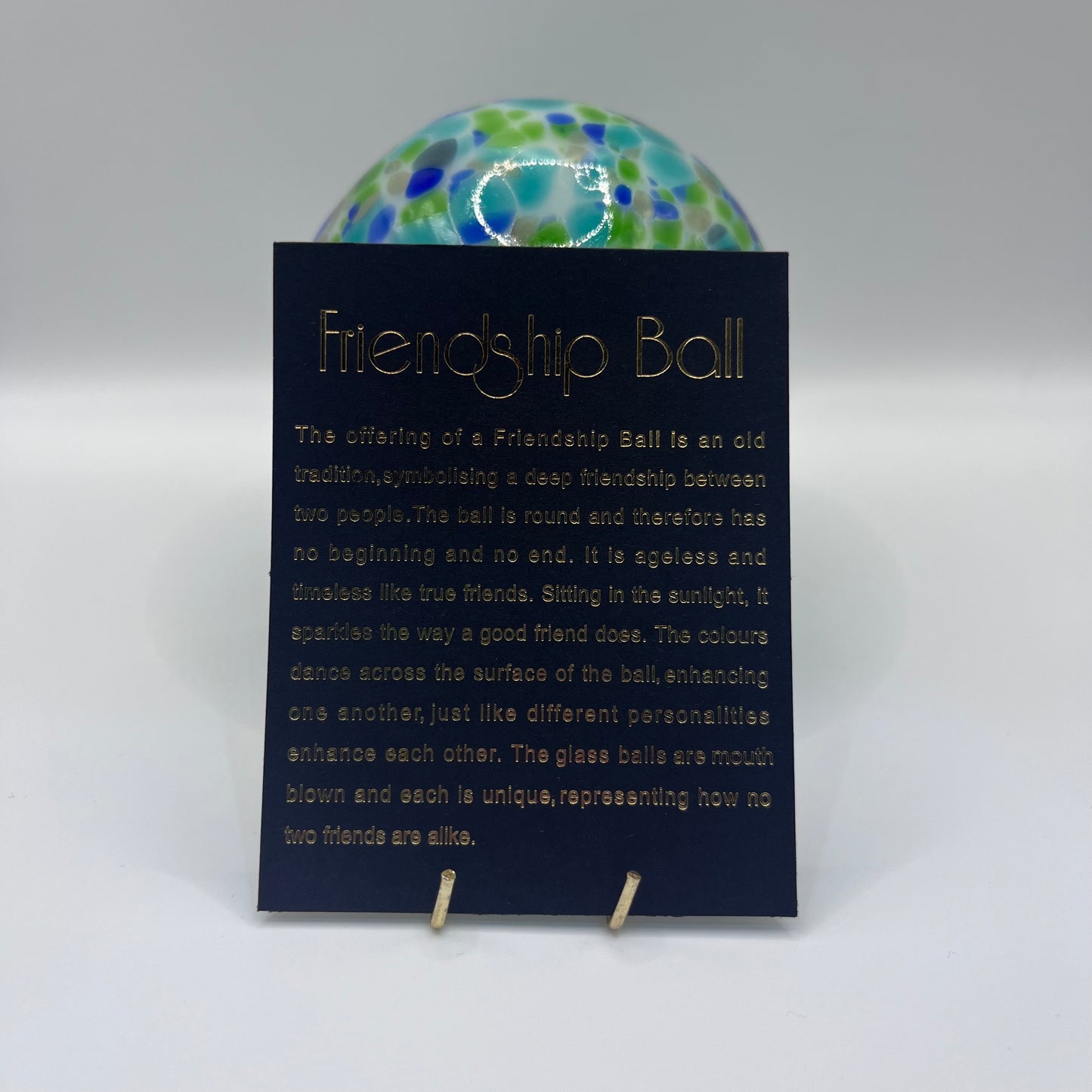 Friendship Ball - Green and Blue Drops