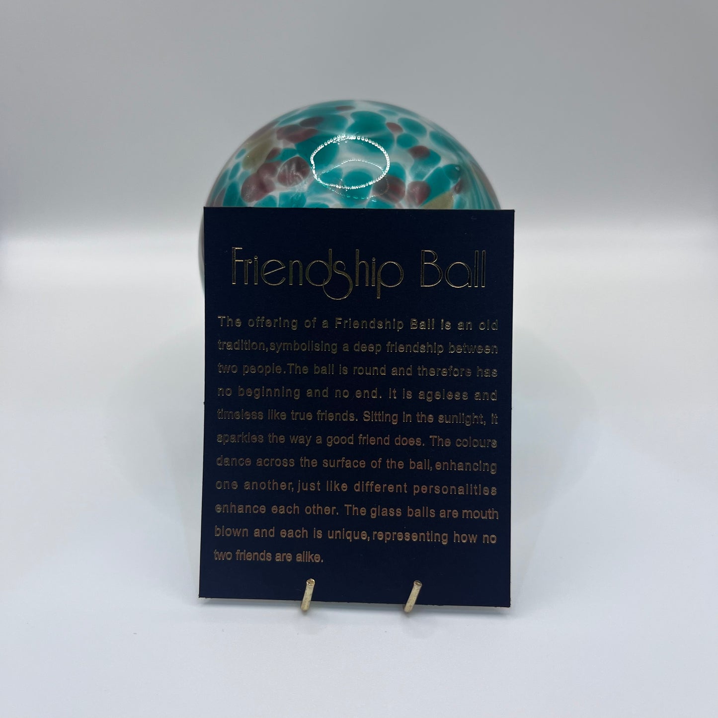 Friendship Ball - Teal with Brown