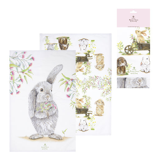 Bunny Tales - 2 Pack of Kitchen Tea Towels