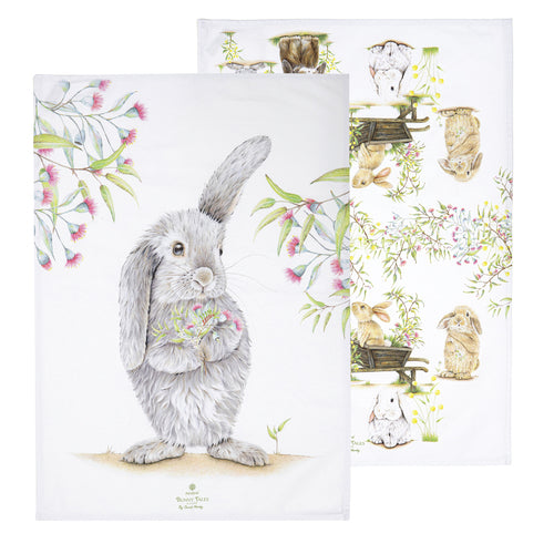 Bunny Tales - 2 Pack of Kitchen Tea Towels