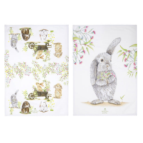 Bunny Tales - 2 Pack of Kitchen Tea Towels