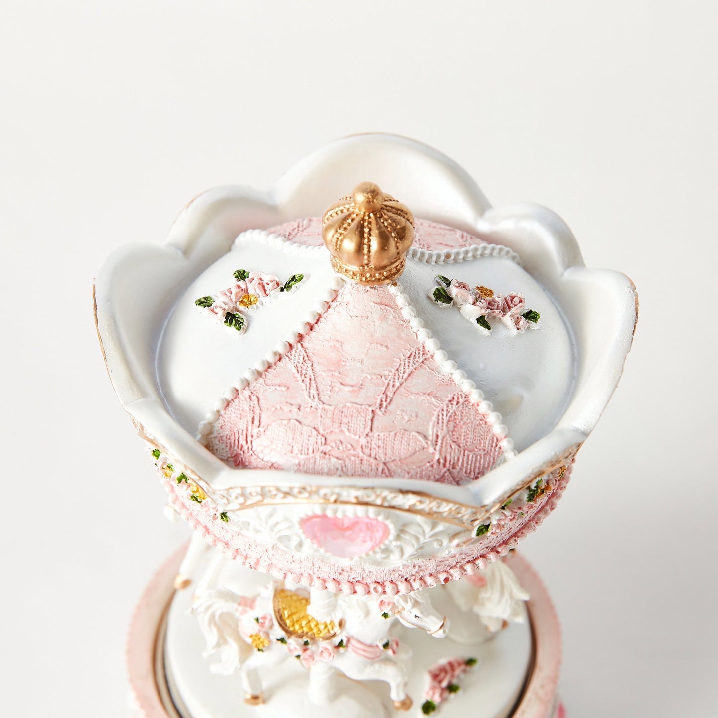 Pink Jewelled Heart Carousel