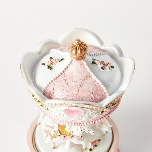 Pink Jewelled Heart Carousel