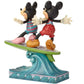 Jim Shore Disney Traditions - Mickey & Minnie Mouse on Surfboard - Surf's Up!