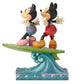 Jim Shore Disney Traditions - Mickey & Minnie Mouse on Surfboard - Surf's Up!