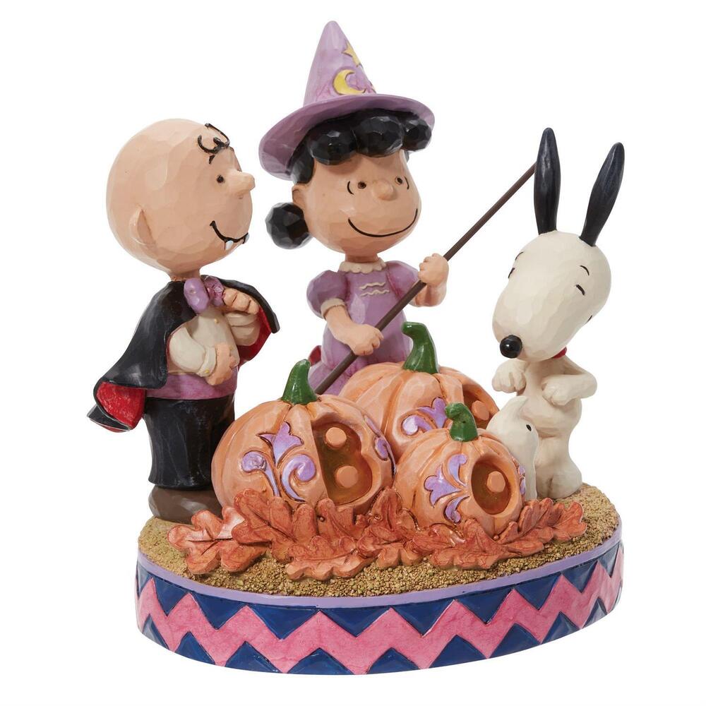 Jim Shore - Peanuts - Halloween Gang Light Up Figurine