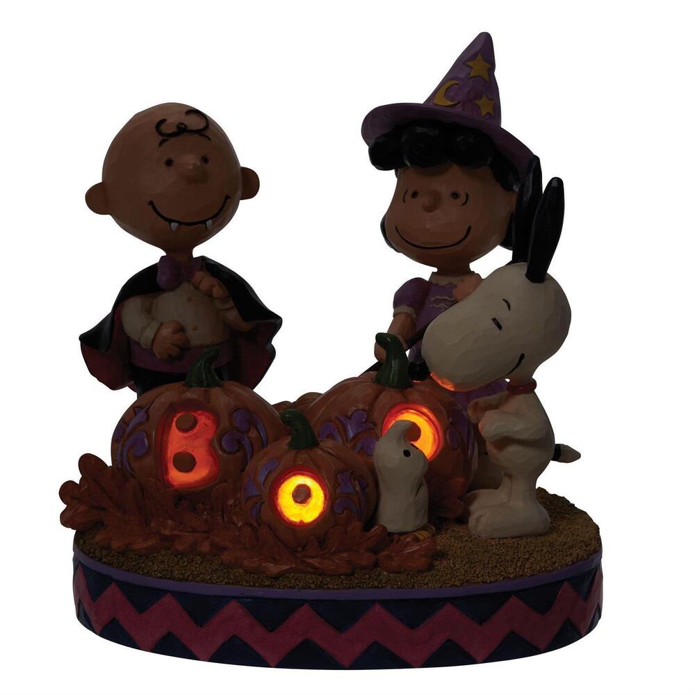 Jim Shore - Peanuts - Halloween Gang Light Up Figurine