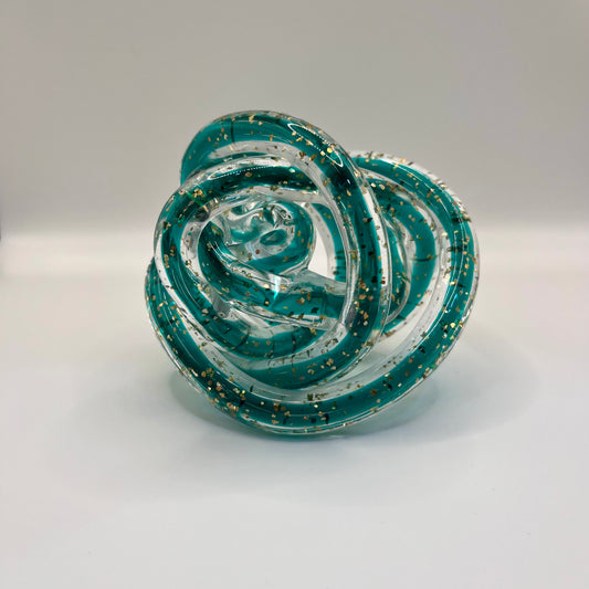 Endless Knot - Teal and Gold
