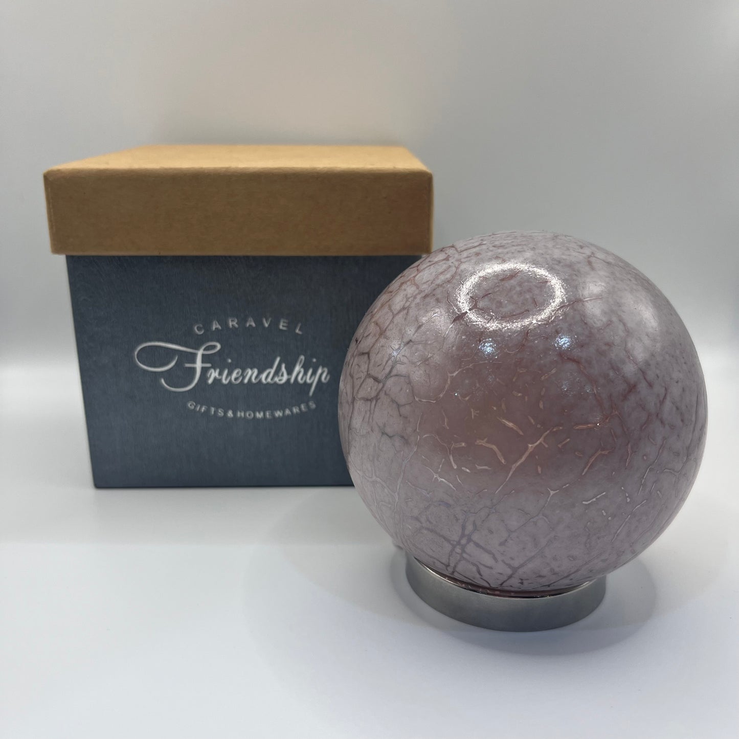 Friendship Ball - Dusty Pink Cracked Look