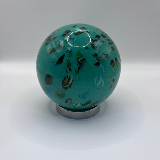 Friendship Ball - Teal with Brown and Gold Flecks