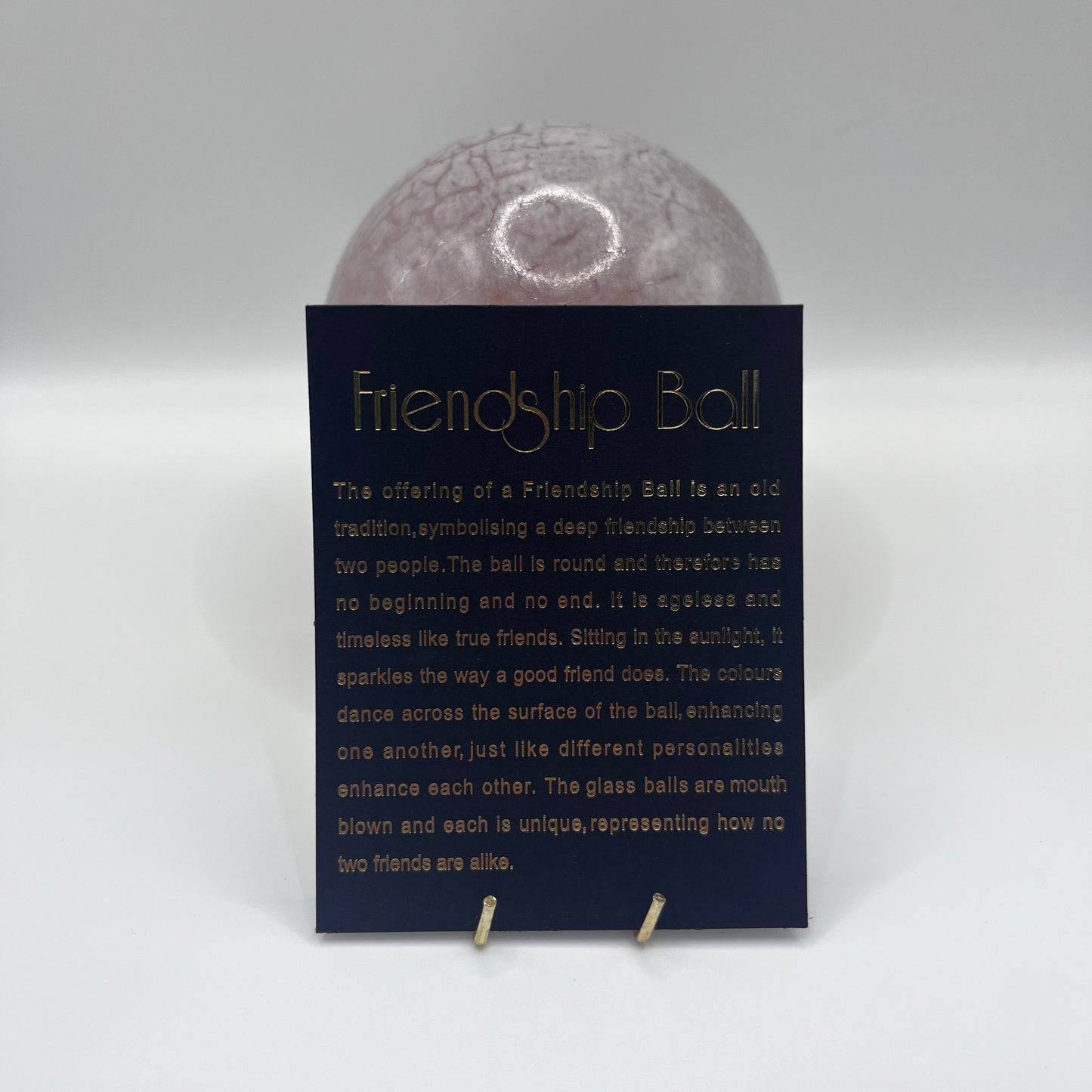 Friendship Ball - Dusty Pink Cracked Look