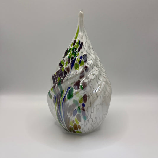 Guiding Light - White with Burgundy and Green