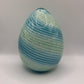 Glass Lamp - Light Blue with Stripes