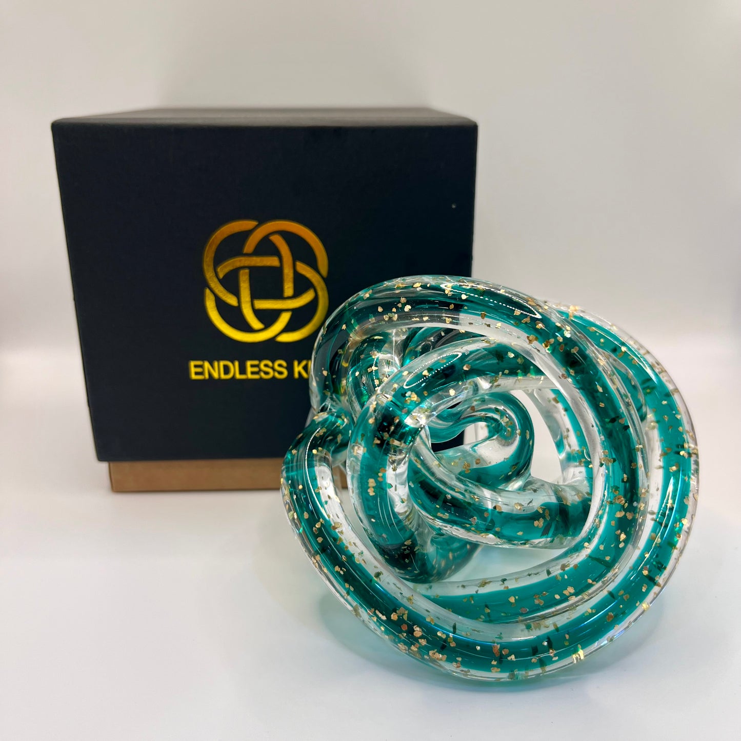 Endless Knot - Teal and Gold