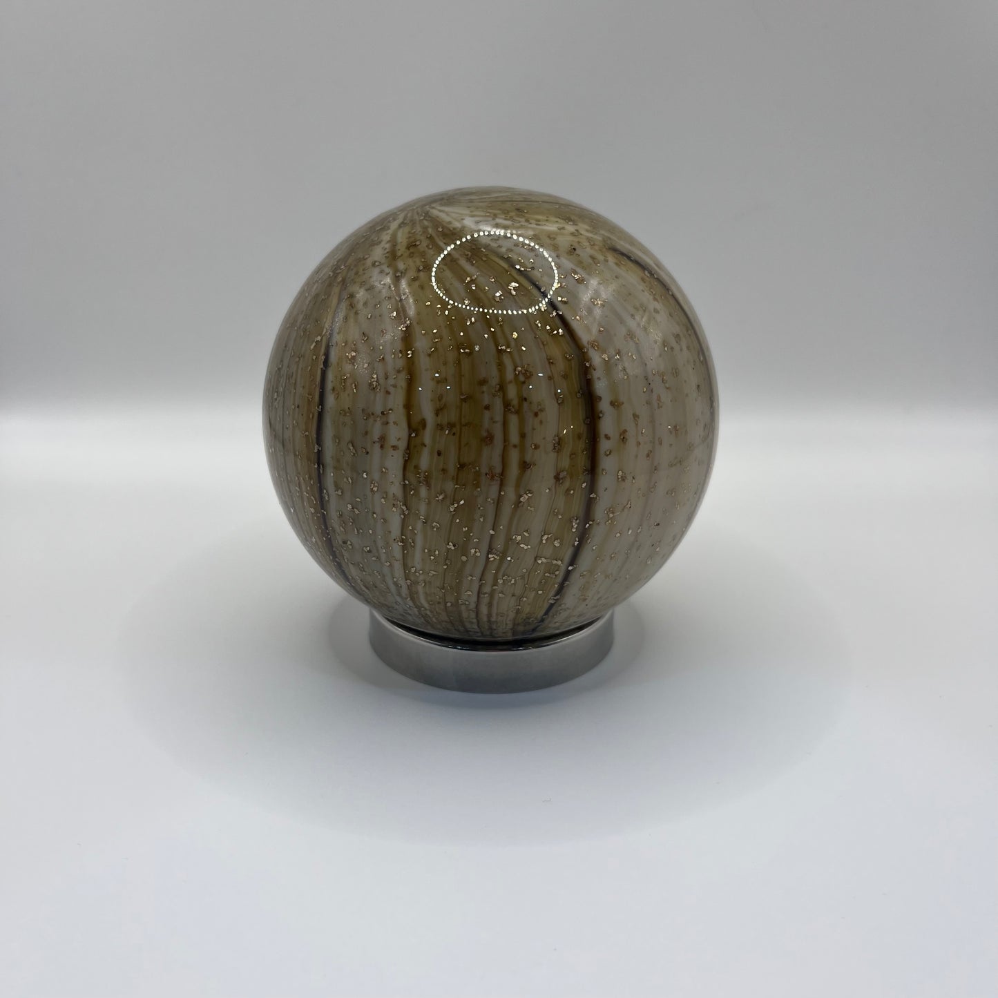 Friendship Ball - Neutral Stripes with Gold Flecks