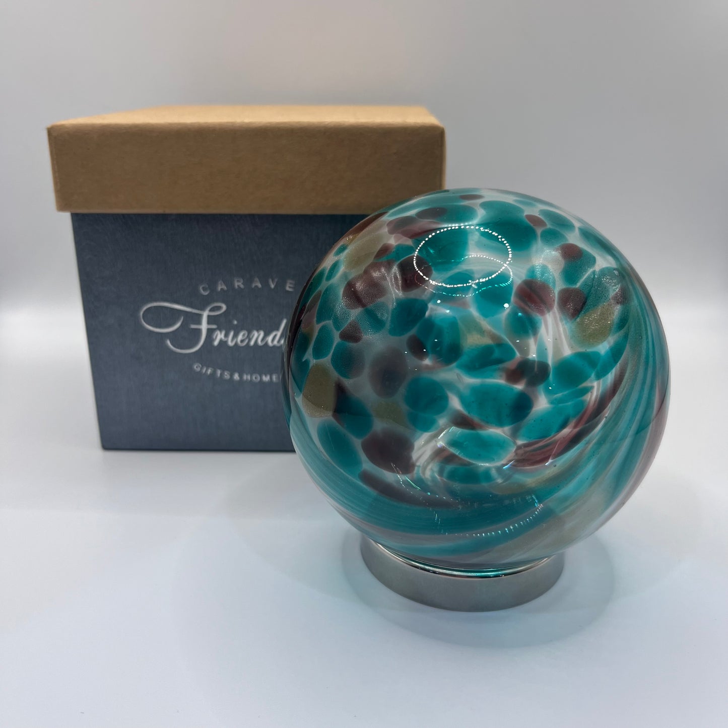 Friendship Ball - Teal with Brown