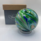 Friendship Ball - Green and Blue Swirl
