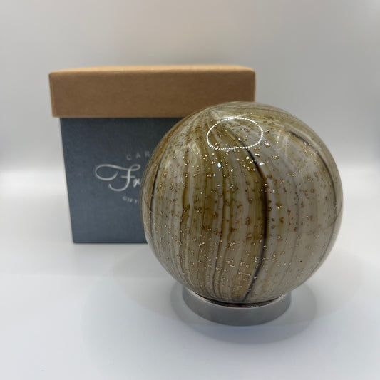 Friendship Ball - Neutral Stripes with Gold Flecks