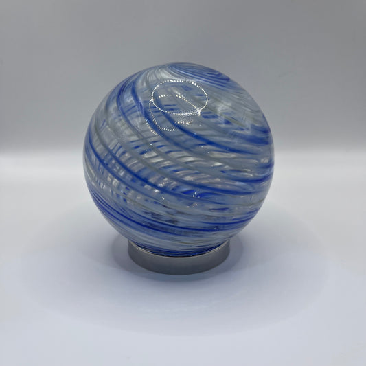 Friendship Ball - Clear with Blue Swirls
