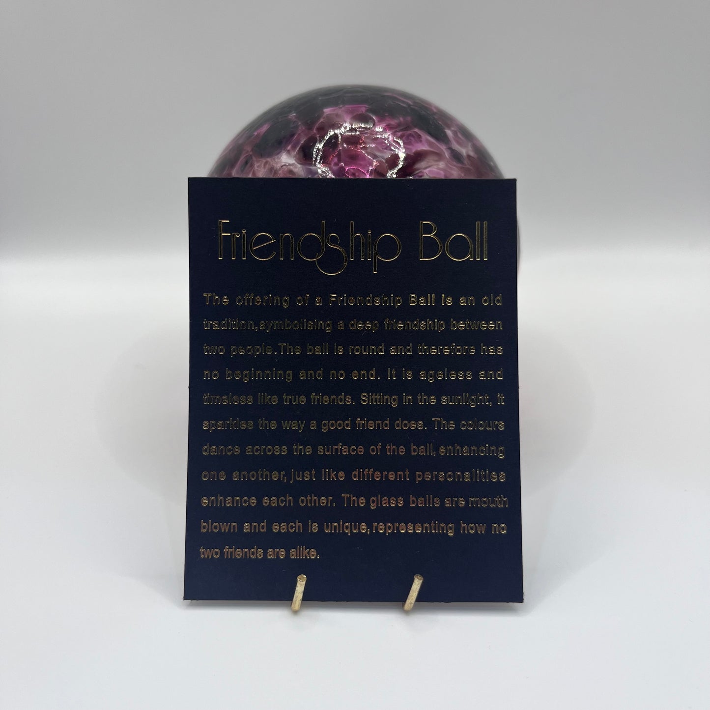 Friendship Ball - Burgundy Swirls