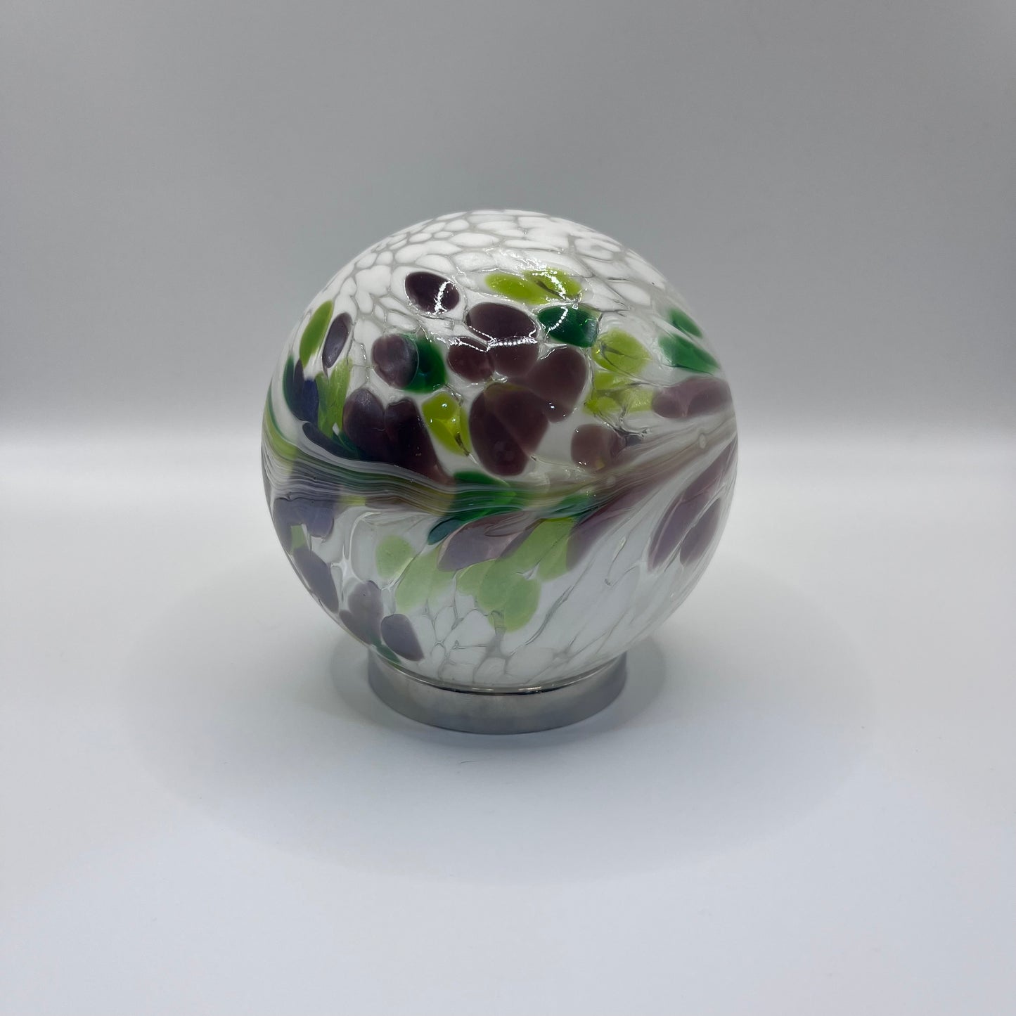 Friendship Ball - White and Feather Coloured Swirl