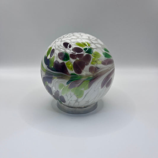 Friendship Ball - White and Feather Coloured Swirl