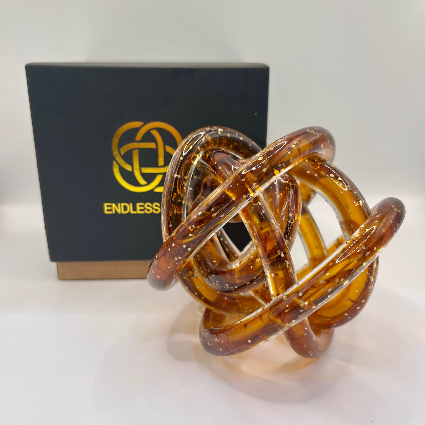 Endless Knot - Brown and Gold