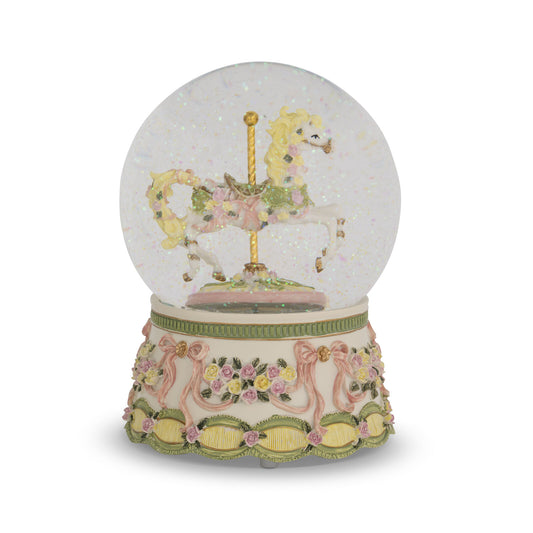 Pink and Green  Musical Snow Globe (Large)