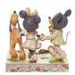 Jim Shore Disney Traditions - Mickey And Minnie - Walking Pluto White Woodland