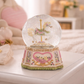 Pink and Green  Musical Snow Globe