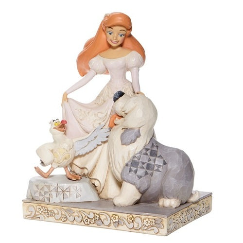 Jim Shore Disney Traditions - The Little Mermaid Ariel - Spirited Siren White Woodland