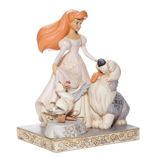 Jim Shore Disney Traditions - The Little Mermaid Ariel - Spirited Siren White Woodland