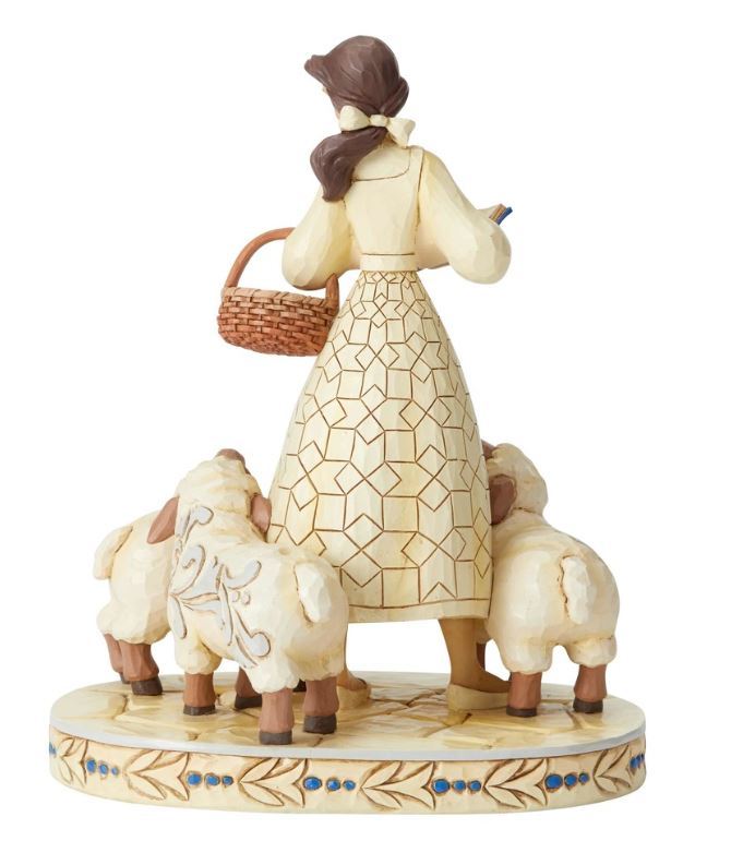 Jim Shore Disney Traditions - Beauty & the Beast Belle - Bookish Beauty White Woodland