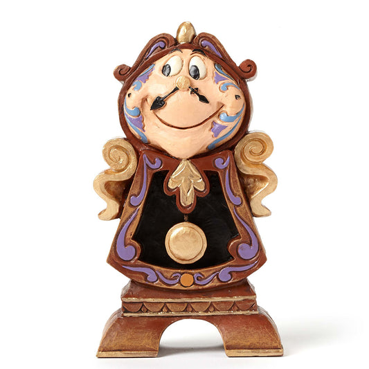 Jim Shore Disney Traditions - Beauty & The Beast Cogsworth - Keeping Watch