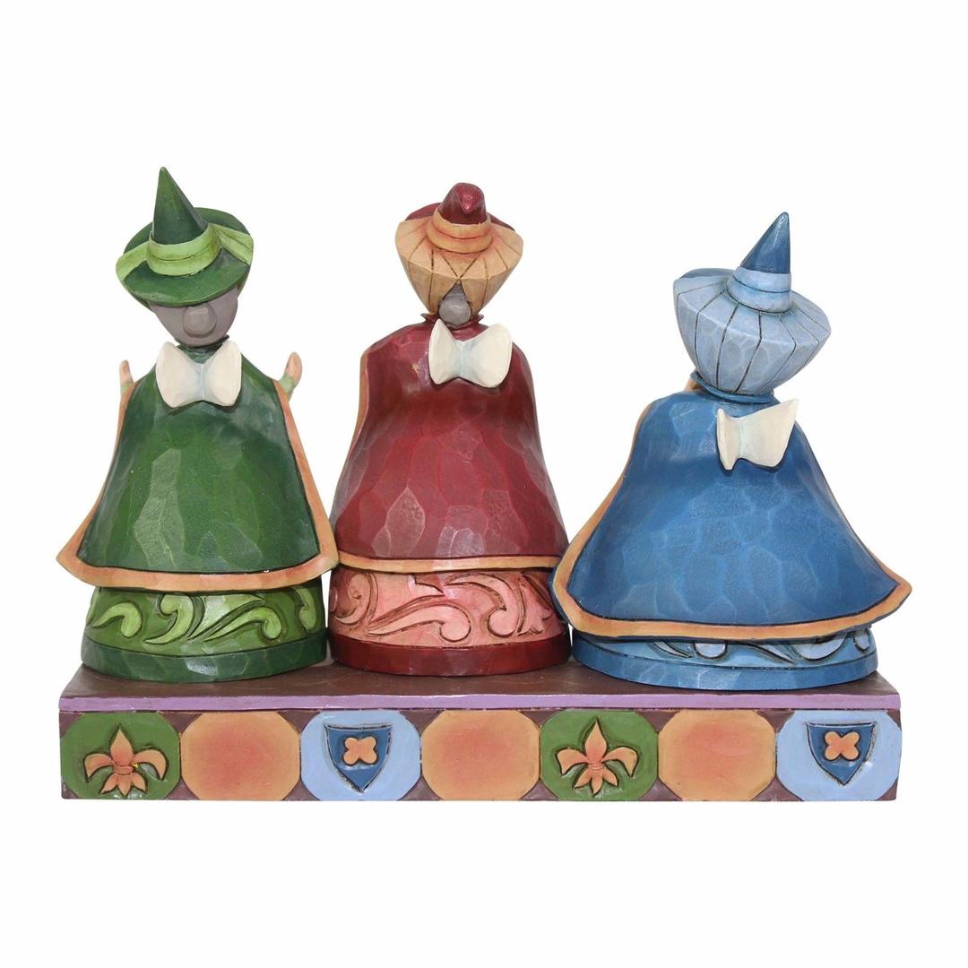 Jim Shore Disney Traditions - Sleeping Beauty Aurora's Three Fairy Guardians - Royal Guests