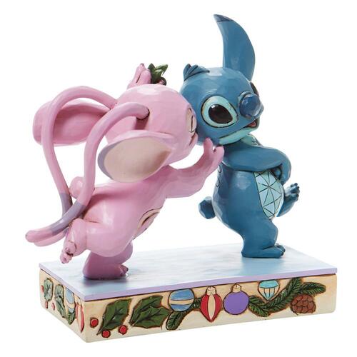 Jim Shore Disney Traditions - Lilo & Stitch Angel & Stitch - Mistletoe Kisses