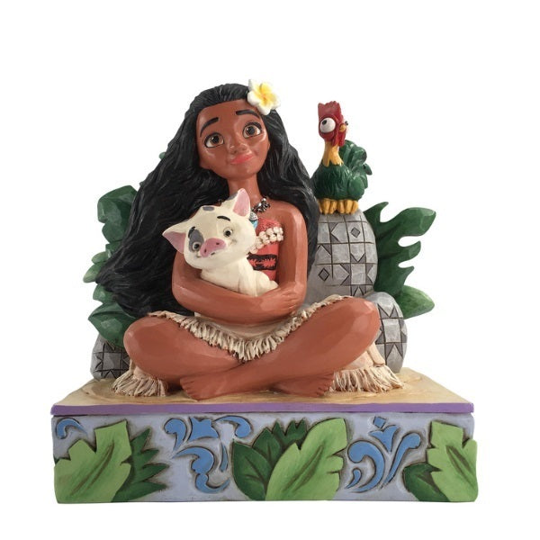 Jim Shore Disney Traditions - Moana with Pua & Hei Hei - Welcome to Motunui