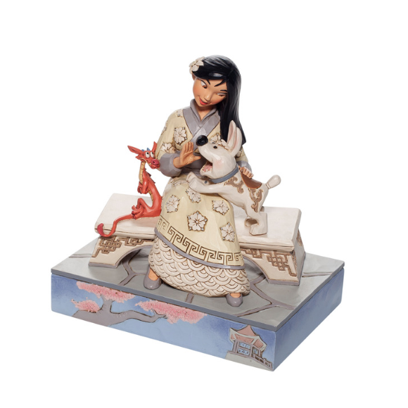 Jim Shore Disney Traditions - Mulan - Honourable Heroine White Woodland