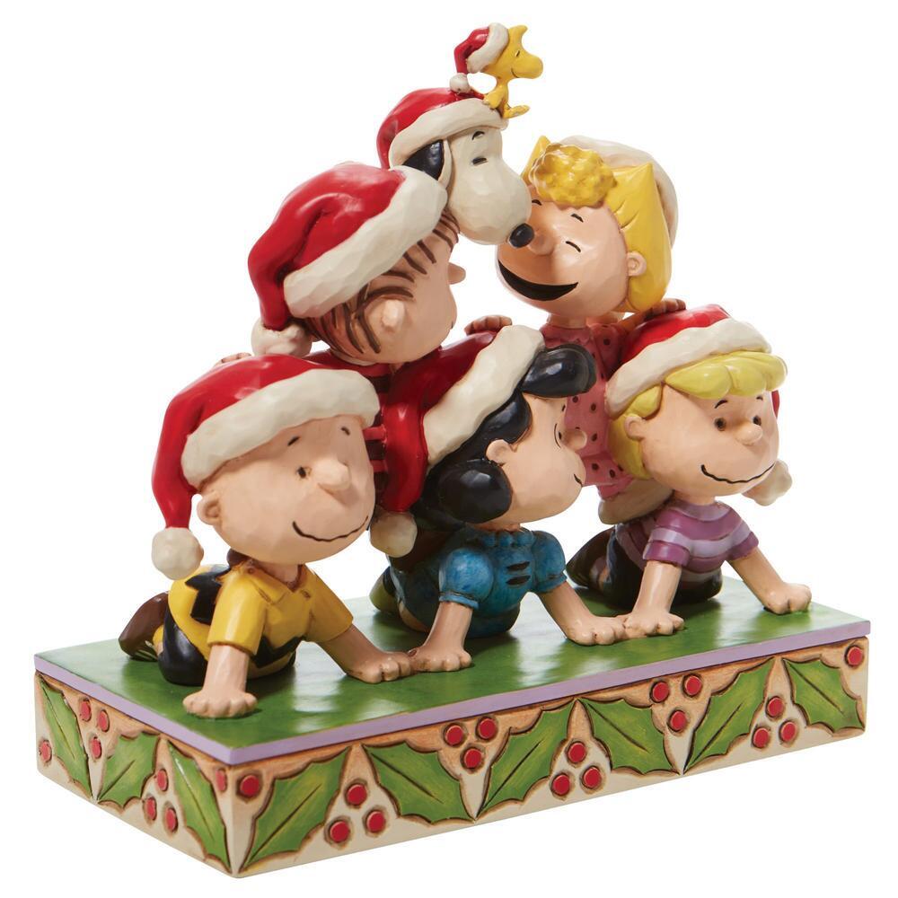 Peanuts by Jim Shore - Peanuts Holiday Pyramid - Stacked with Friendship