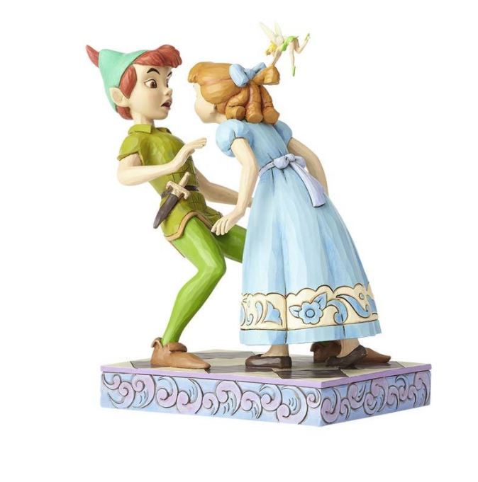 Jim Shore Disney Traditions - Peter Pan, Wendy & Tinker Bell - An Unexpected Kiss