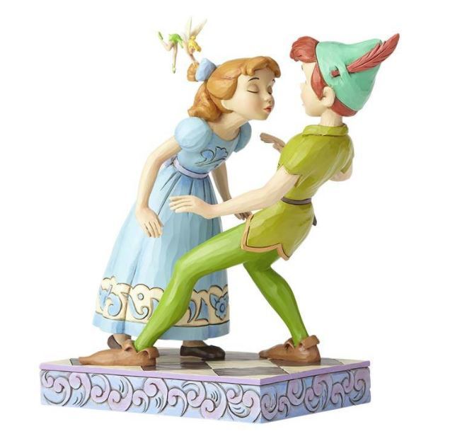 Jim Shore Disney Traditions - Peter Pan, Wendy & Tinker Bell - An Unexpected Kiss