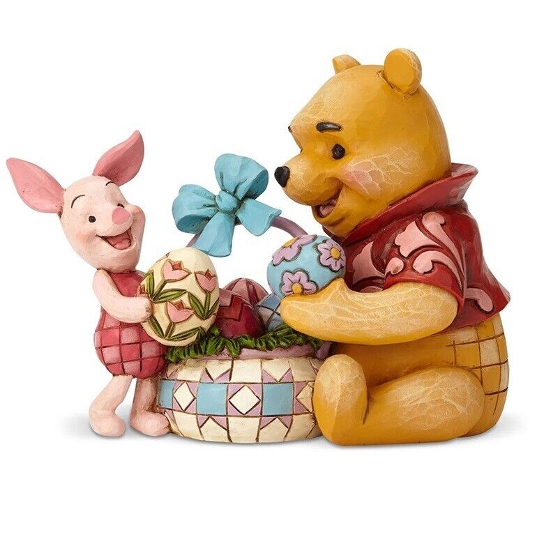 Jim Shore Disney Traditions - Winnie the Pooh and Piglet Easter - Spring Surprise