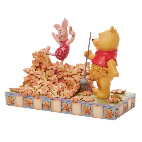 Jim Shore Disney Traditions - Winnie the Pooh & Piglet - Jumping into Fall