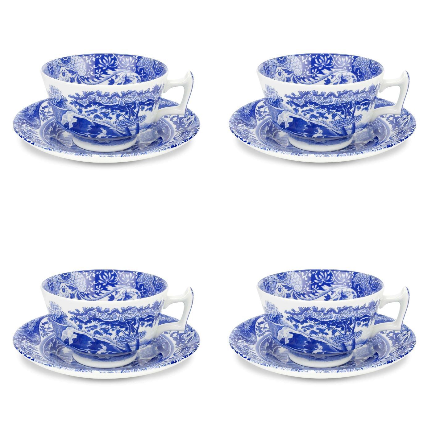 Spode - Teacup and Saucer (Set of 4)