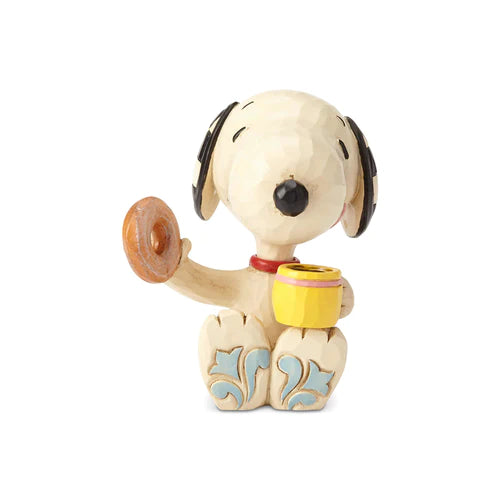 Peanuts by Jim Shore - Snoopy with Donut & Coffee Snoopy mini